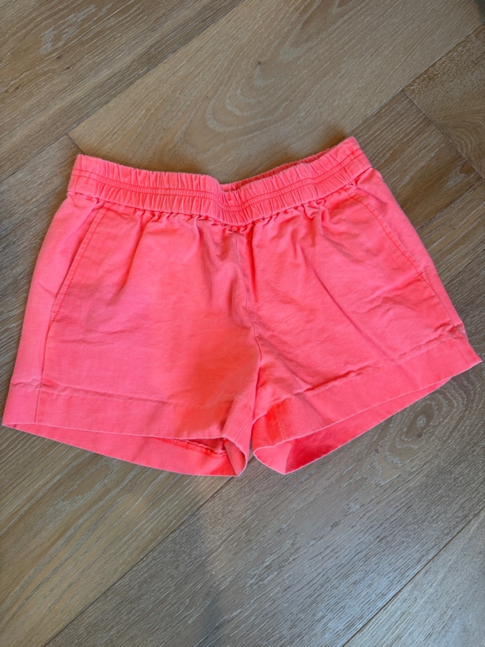 J. Crew Coral Pink Elastic-Waist Athletic Shorts